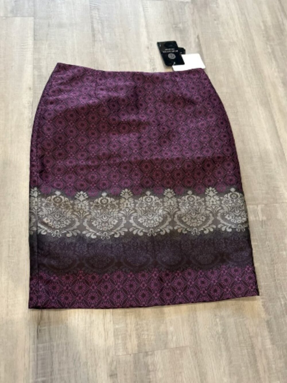 Doncaster Purple and Gray Paterened Pencil Skirt Size 4